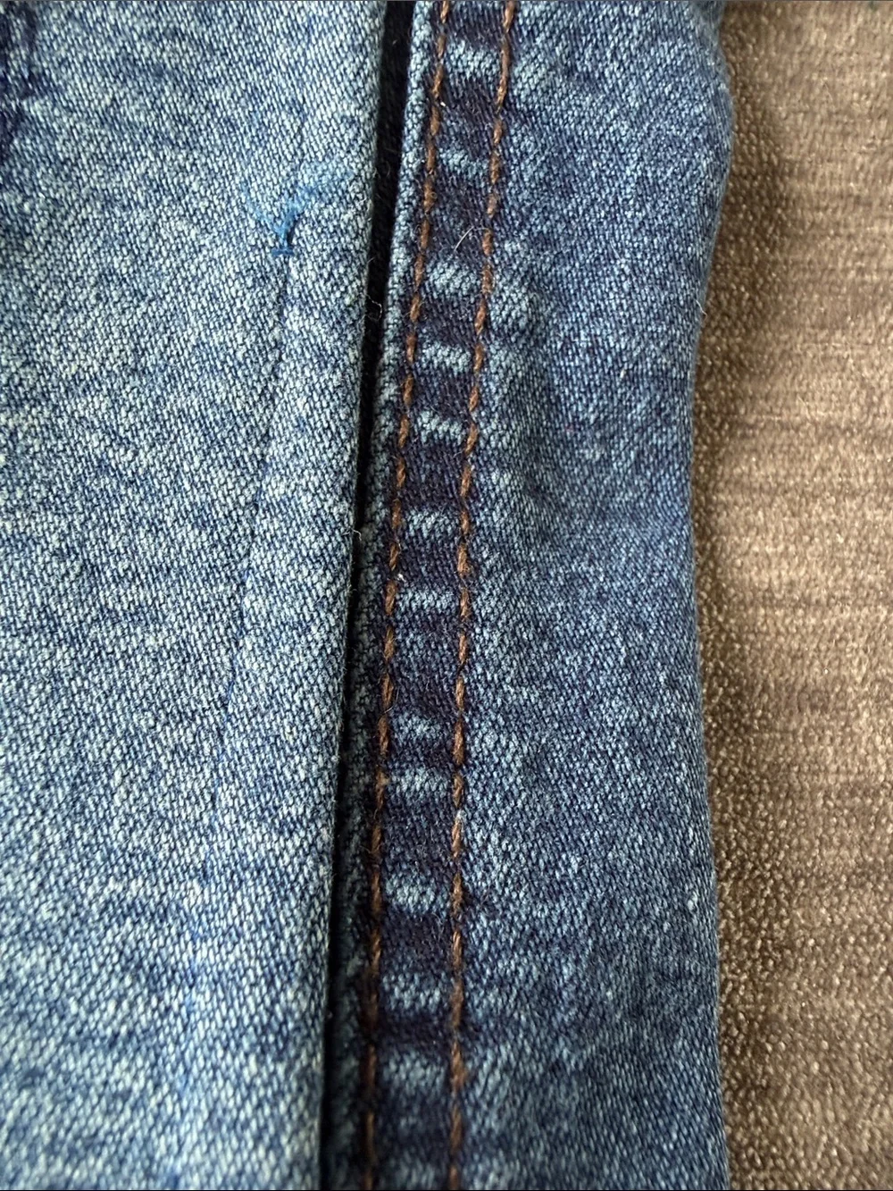 Distressed Blue Denim for Dog Fashionable Walk.